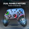 RGB Wireless BT Controller for Nintendo Switch 1/2/OLED Gamepad for Android Phone/PC Hall Effect Joystick with Turbo Function