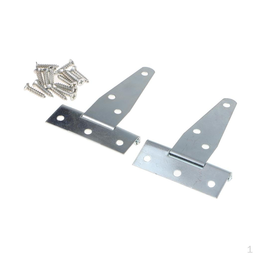 1 Pair Light Duty Shed Hinge Gate Strap Door Barn Gates Hinges Black Wrought Hardware Iron