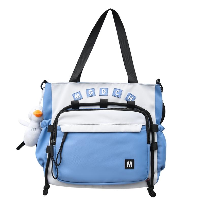 

Сумка для учащихся средней школы, женский рюкзак большой вместимости, мужской дорожный рюкзак Shoulder Bag синий