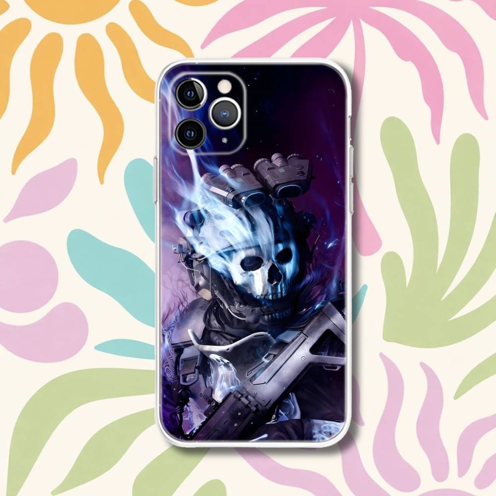 C-Call Of COD Ghosts Phone Case For iPhone 17,16e,16,15,14,13,12,11 Mini Pro Max X,XR,XSMAX 8,7 Air Plus Transparent Soft