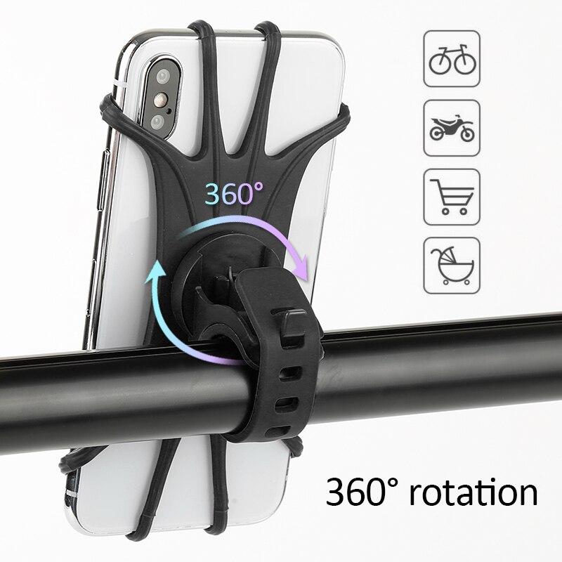 Motorcycle Bike Phone Holder Aluminum Alloy Anti-slip Bracket Bike GPS Clip Universal For IPhone Xiaomi Samsung Car Accessories