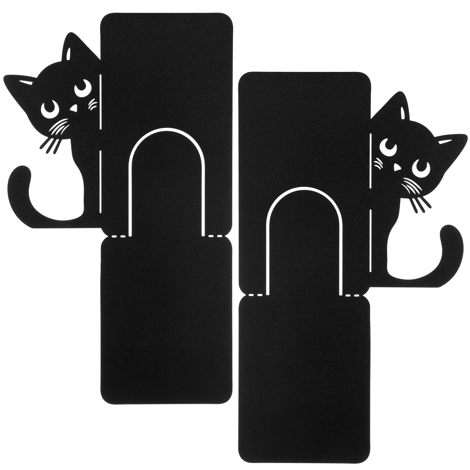 

1 Pairs Peeping Cat Metal Bookend Cute Cat Decorative Desktop Book Stopper for Home Office Study Room Bookshelf Cat Lover Gifts