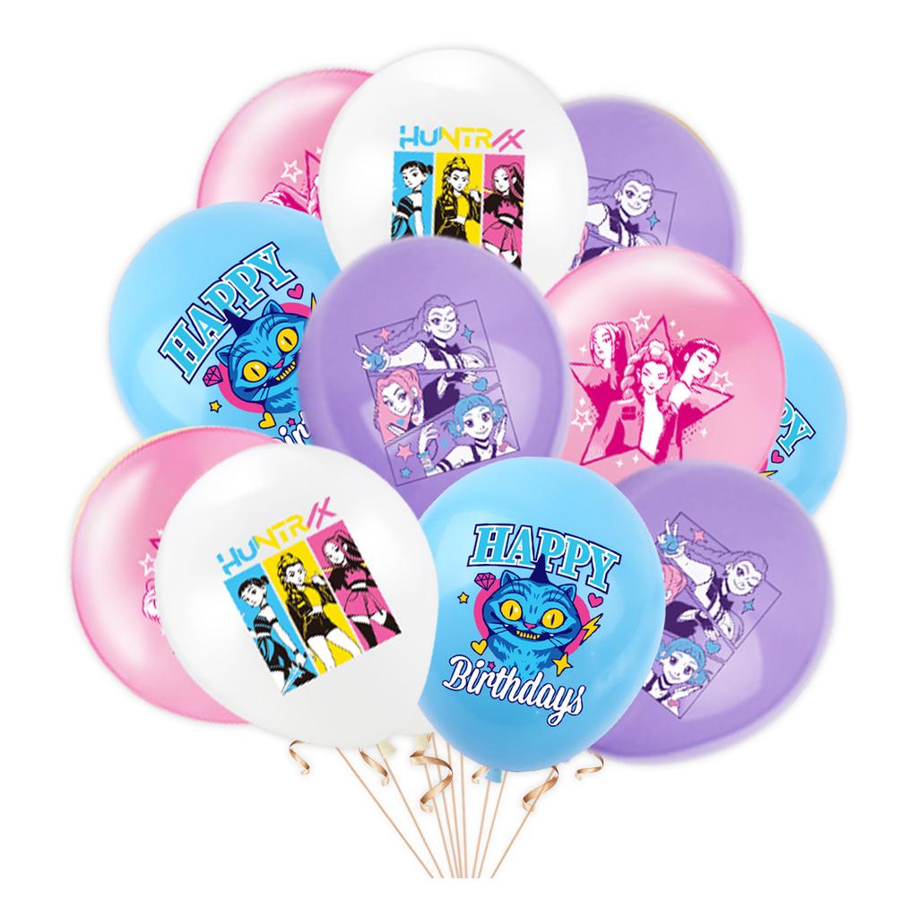 2026 hot K-POP Demon Hunters Birthday Party Decor Set, Banner Cake Topper Balloons Backdrop, Ideal Birthday Gift & Party Favors