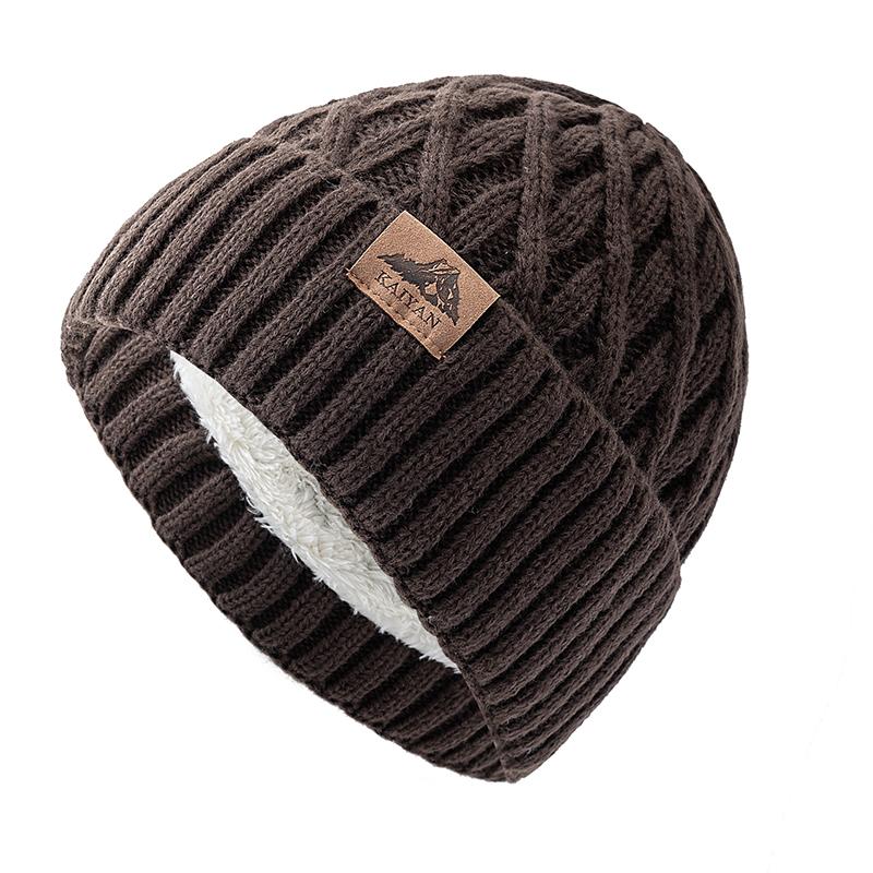 

Унісекс Шапка зимова з написом Модні шапки з плюшевою хутряною підкладкою для жінок і чоловіків Класична вулична зимова шапка, що зберігає тепло 56cm-60cm