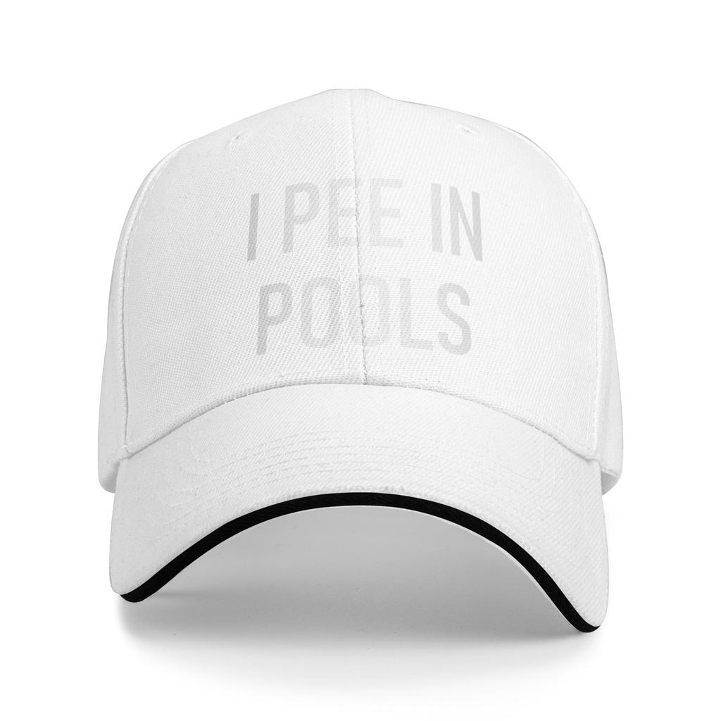 I Pee In Pools Funny Vacation Sun Baseball Cap Summer Fitted Retro Trucker Hat For Couple Women Outdoor Sports Baseball Caps
