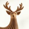 Unique Christmas Gift for Friends 3D Printed Reindeer Figurine, Nordic Style Striped Deer Sculpture Standing Ornament Shelf Home Desktop Ornament,