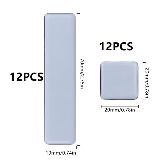 Patins Glissants - Generic - 62D4 - 24PCS - Teflon PTFE - Adhésif - Protection Sols