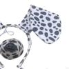 Dog Ears Headband And Long Tail Animal Bow Tie Nose Gifts Costume Accessories Set