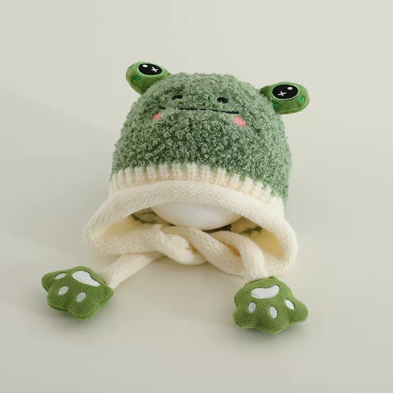 Winter Baby Hat Warm Boys and Girls Bald Hat Cute Super Cute Cartoon Children's Plush Ear Hat