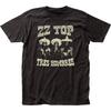 T-shirt unisexe ZZ Top Classic Rock Band, sous licence officielle de la tournée de concert, pour hommes noirs (CG223)