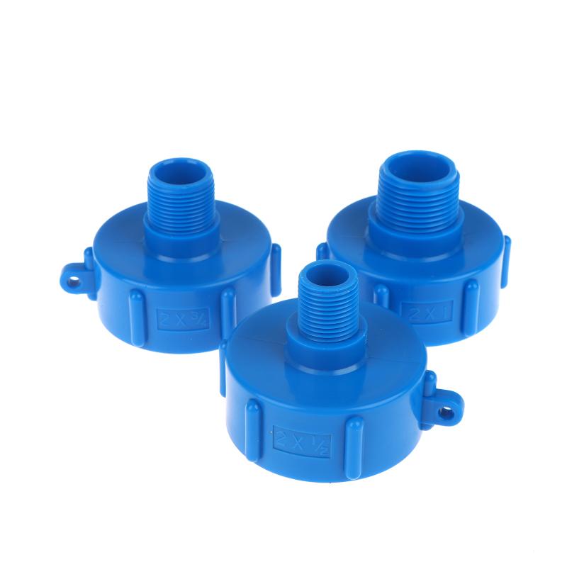 1Pc Ibc Tank Adapter 60Mm To 1/2'' 3/4'' 1'' Fine Thread Water Pipe Connector Bsp Male Reducing Fittings Conversion Joint