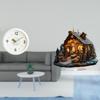 Modern Wall Clock Acrylic Ornament Decorative Round No Ticking Quiet Large Numerals Standing