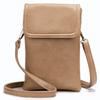 Bolso Bandolera Grande de Moda para Mujer Bolsos Cartera para Teléfono Móvil de Cuero PU Bolso Mensajero con Solapa Lisa Bolso de Hombro Pequeño Femenino para Mujer