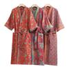 Pure Cotton Double Layer Gauze Bathrobe - Class A Spring/Summer, Thin, Water-Absorbent, Quick-Drying Yukata for Couples