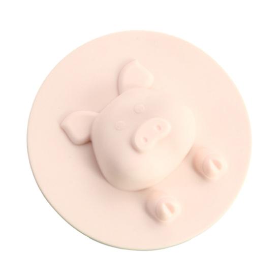 

Силіконова кришка для чашки у формі поросятка, термостійка, нековзна, кришка для кухля, безпечна для мікрохвильової печі, мила кришка для чашки у формі поросятка для кави, чаю, гарячих напоїв рожевий