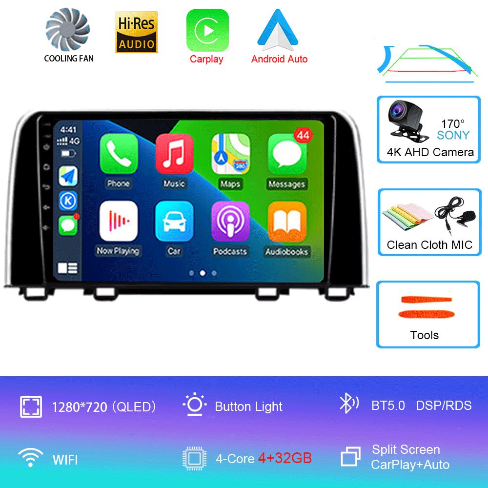 For Honda CRV CR - V 5 RT RW 2016 - 2018 DSP QLED Android 14 Auto Car Video Radio GPS Navigation Stereo Multimedia Player Wifi