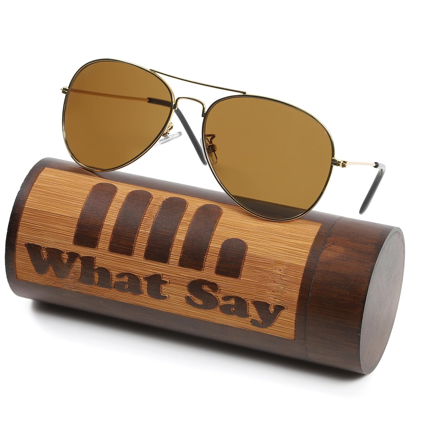 

КЛАССИЧЕСКИЕ солнцезащитные очки «капля» с прозрачными линзами UV400 для мужчин и с чехлом [Что говорят] Линзы, Защита, Женщины, (Коричневый/Золотой/Черный)