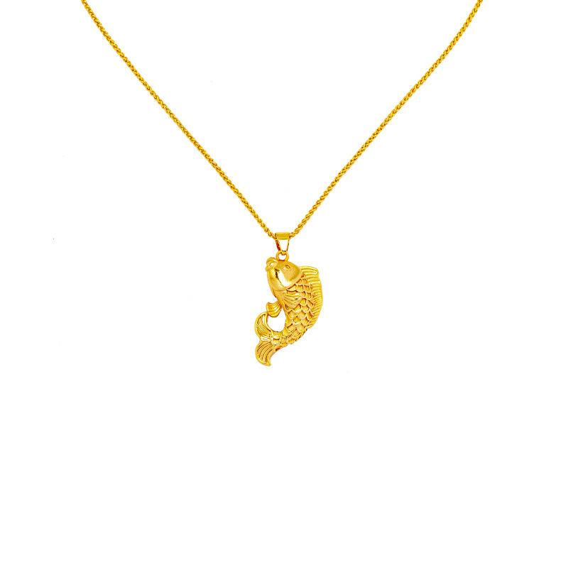 Year after Year Fish Three-dimensional Carp Female China-Chic Jewelry Necklace Pendant