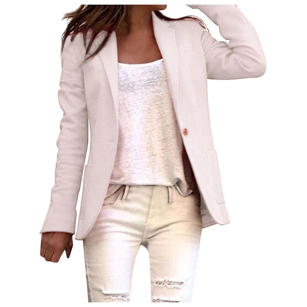 Women's Solid Candy Color Open Front Cardigan Formal Long Sleeve Coat