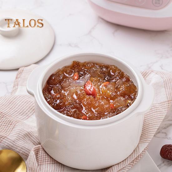 Olla de cocción lenta mini de gran capacidad de 1 l, antiquemaduras en seco, fácil de usar, eléctrica, inteligente, de cerámica, para soperas y gachas, olla multifunción