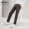 Qipai Men's Silk Blend Business Casual Straight-Leg Pants