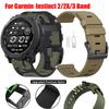 Robustes Nylon für Garmin Instinct 2/2X/3 Uhrenarmband 45/50mm Langlebiges atmungsaktives Armband für Instinct Solar/Esports Taktisches Band