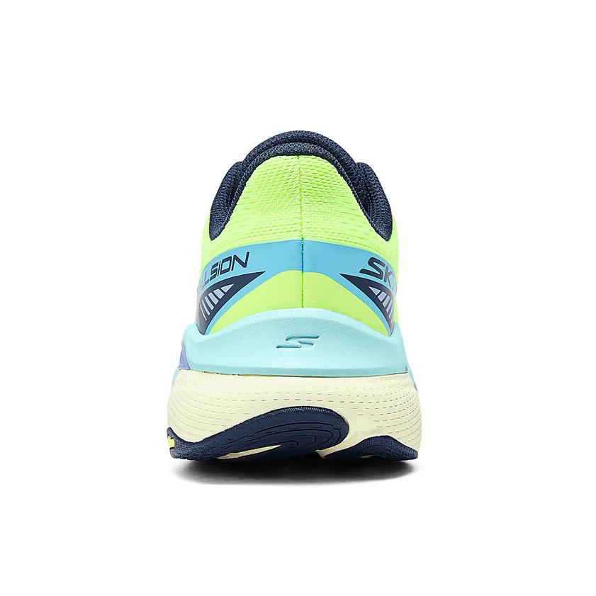 Skechers Maksymalna amortyzacja Napęd Modne Codzienne Niskie Buty Lifestyle Damskie Sneakers Zielony Niebieski 128901-LMNV