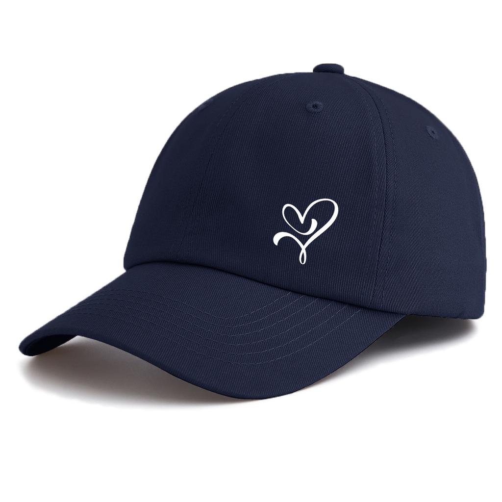 pc HEART Print Baseball Cap for AdultsMinimalist Retro Style Casual Soft Adjustable Dad HatPerfect As Gift