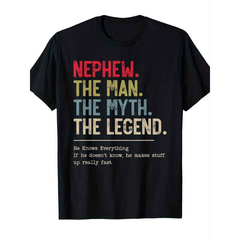 Men'S Humorous Nephew T-Shirt - A Bold Statement Tee with a Round Neck And Short Sleeves, Perfect for Family Events And Casual Wear - Great Gift Idea
