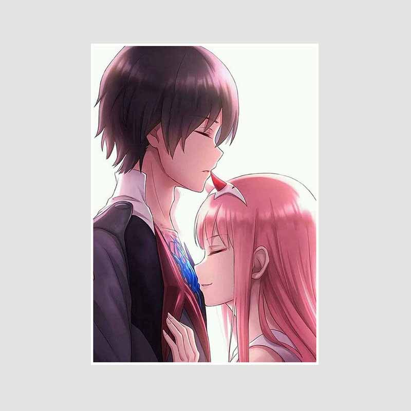 

Аніме-плакати на білому папері Художній живопис Класичне аніме Darling in the Franxx Плакат Home Decor Mural Прикраса вітальні Принти Картинки Подарунки 42x30cm