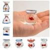 Handmade Mini Glass Fish Tank Creative Mini Pocket Fish Statue Desktop Ornament  Desktop Decoration