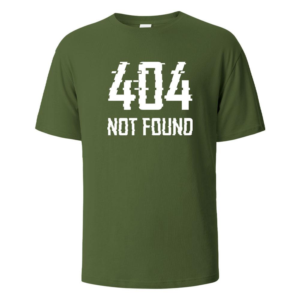 404Not Found Print TShirt Summer Tees For Men Women 100 Cotton Oneck Oversize Casual Short Sleeved Tops
