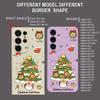 Christmas Tree Pattern Case For Samsung Galaxy S25 S24 Ultra S23 S22 Plus S21 FE A15 A16 A17 A26 A35 A36 A54 A55 A56 5G Lanyard Case Cover Funda