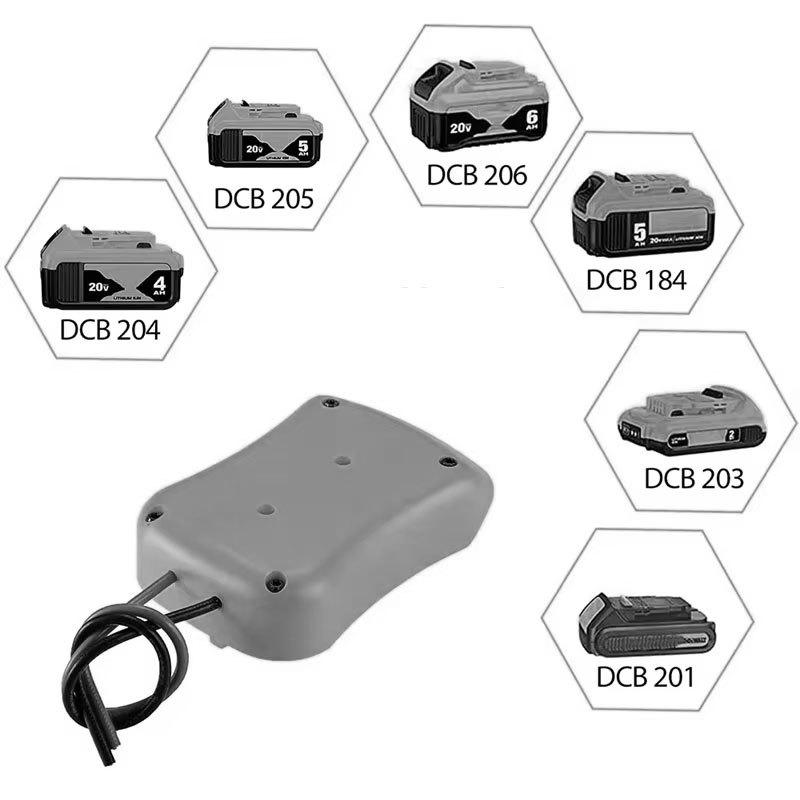 For Dewalt 18V/20V Max Battery Adapters Dock Power DIY Battery Converter Connector 12AWG Home Power Tools Parts Replacement