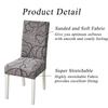 Bedruckter Stuhlbezug Elastischer Küchen-Sitzbezug Stretch Spandex Stuhlbezüge für Esszimmer Hochzeit Hotel Bankett Waschbar