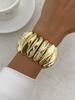 Ingemark 7 Colors Vintage Elastic Resin Plastic Bangles for Women 2025 New Trend Boho Geometric Round Bracelets Y2K Jewelry Gift