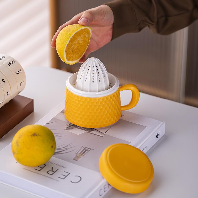 Spremiagrumi al Limone Portatile in Ceramica Senza Laccatura: Bancarella di strada, Cucina, Attrezzo a forma di cono
