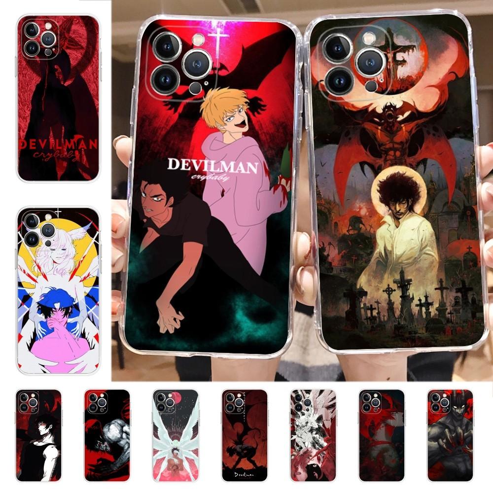 Devilman Crybaby Phone Case for iPhone 16 15 8 7 6 6S Plus X SE XR XS 14 11 12 13 Mini Pro Max Mobile Case