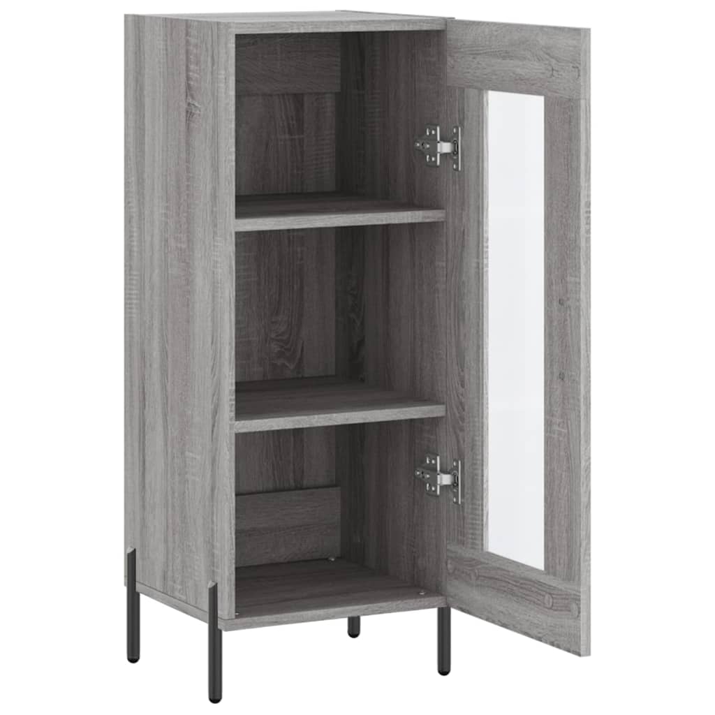 Vidaxl Cabinet, Sonoma Grey Oak, 34.5X34X90 Cm Material Wood-Based
