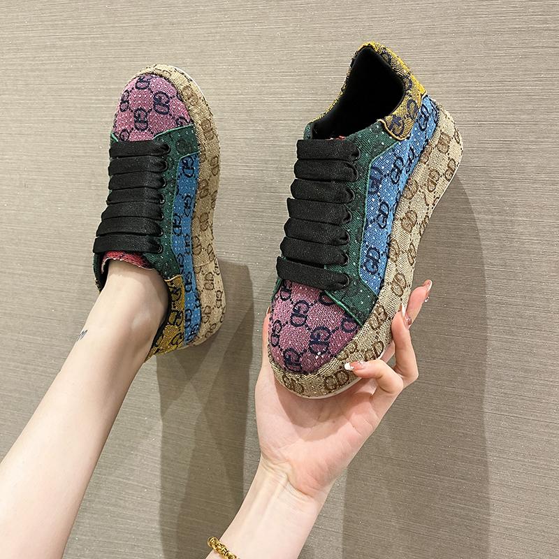 Women Sneakers Luxury Rhinestone Casual Shoes Women Outdoor Platform Running Shoes Designer Female Sports Shoes  De Mujer