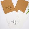 6pcs Thank You Folding Card Gift Kraft Message DIY Decoration Holiday Greeting Card Envelope Seaing Sticker Student Stationery