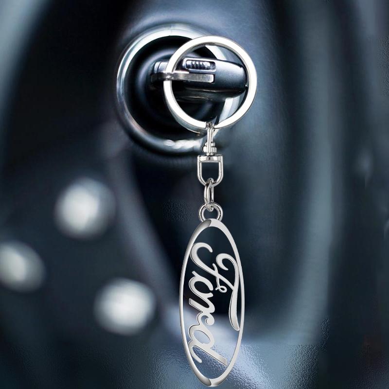 Car Accessories 3D Metal Car KeyChain Key Ring Chain Auto Styling For Ford Focus 2 MK2 MK3 Fiesta Mondeo Ranger Kuga