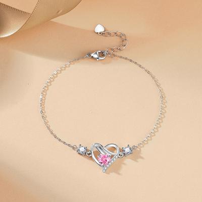 New Double Love Bracelet Ins Style Niche Design Light Luxury Jewelry Gifts for Girlfriends and Girlfriends