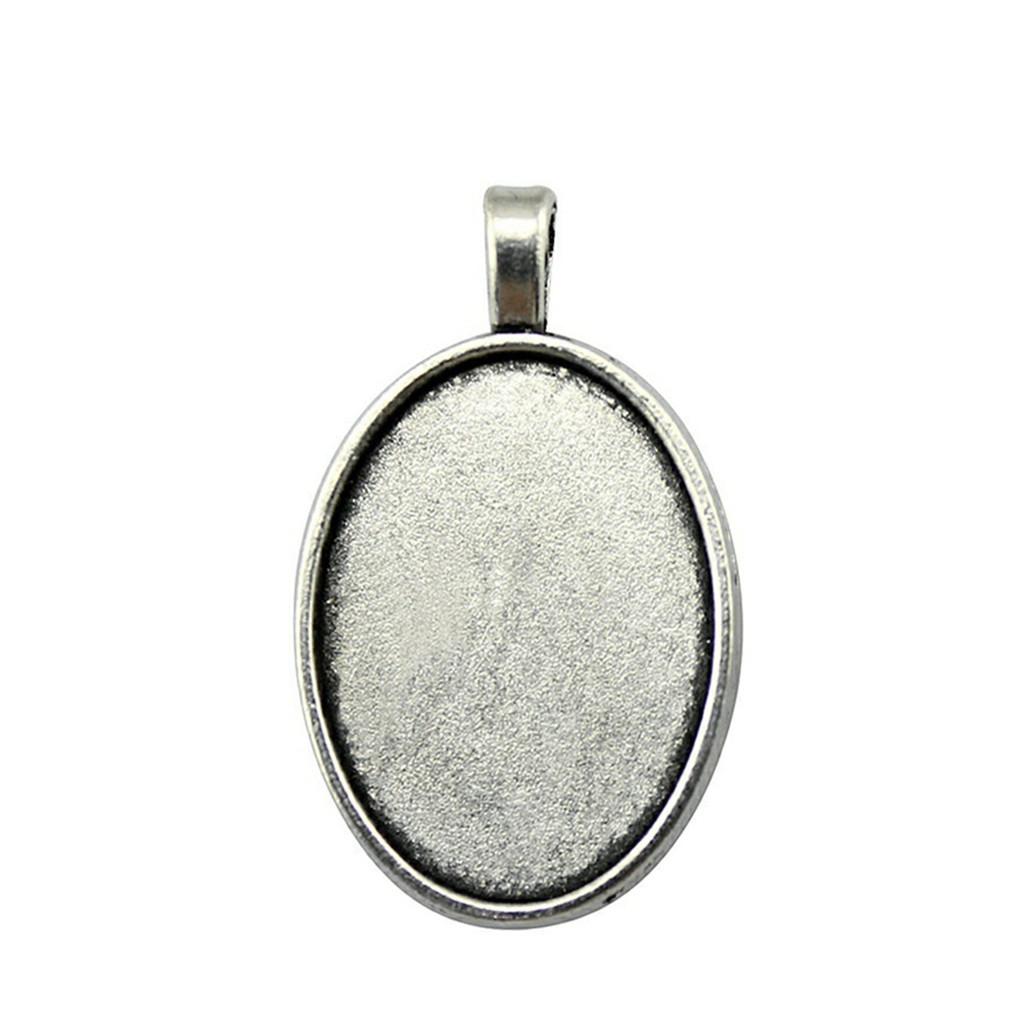 Accessories Parts Fit 18x25mm Oval Glass Cabochon Base Tray Bezel Wedding Jewelry Findings QA039