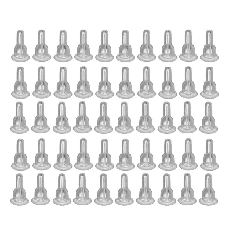 

Clear 50x Ear Safety Back Pad Backstops Earring Non-slip Stopper Silicone Rubber 1