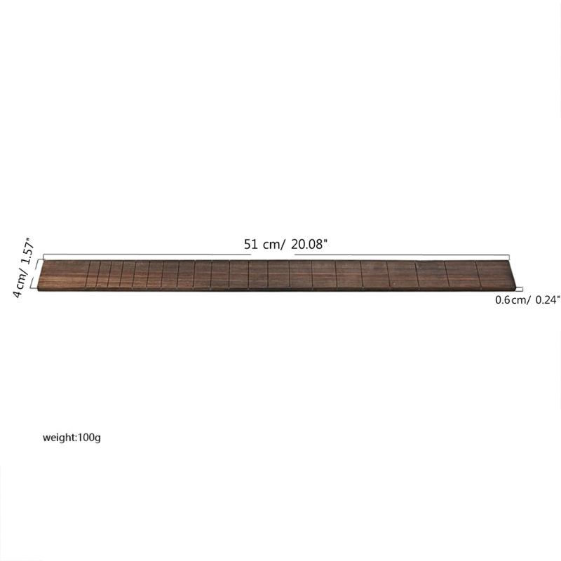 Podstrunnica z palisandru do gitary z 21 progami Ręcznie robiona podstrunnica do gitary typu Cigar Box Akcesoria do gitary DIY Trwała