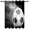 Soccer Balls Football Design Curtains Bedroom Living Room Drapes Kitchen Children Window Curtain Home Decor Modern Made Of Polyester Area Treatment