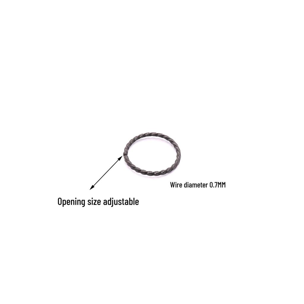 Stainless Steel Ribbed Nose Rings for Men & Women - Trendy Hip-Hop Jewelry