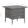 2 Piece Garden Lounge Set with Cushions Poly Rattan Gray