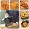 150PCS Kitchens Accessories Air Fryer Paper Kitchen Utensils Disposable Square Round Pastry Molds BBQ Plate Non-stick Pad